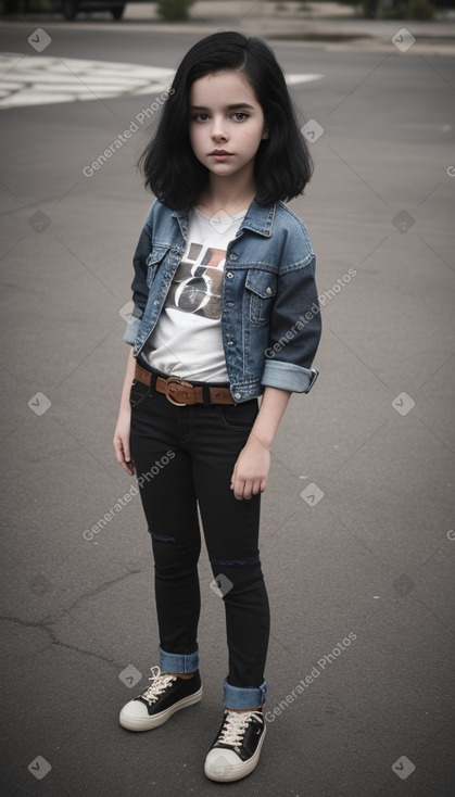 Child girl with  black hair