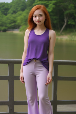 Thai young adult female with  ginger hair