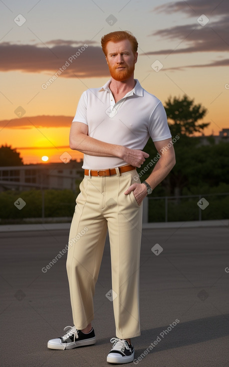 Caucasian 45 years male with  ginger hair