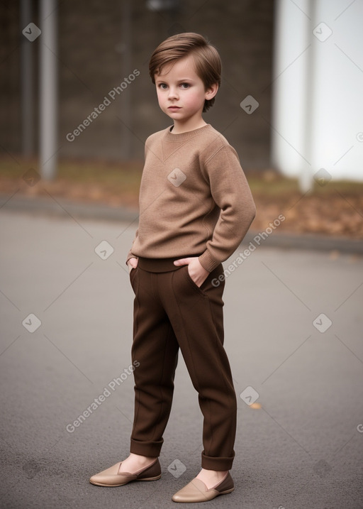 German child boy with  brown hair