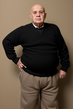 Costa rican elderly male with  black hair