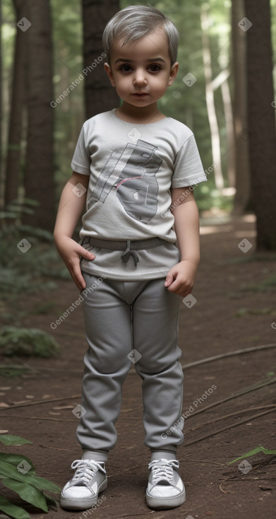 Lebanese infant boy with  gray hair