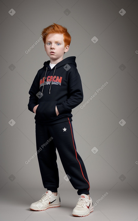 American child boy with  ginger hair