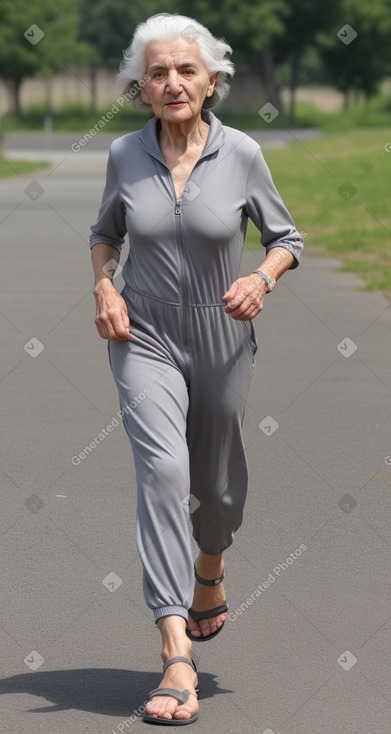 Macedonian elderly female with  gray hair