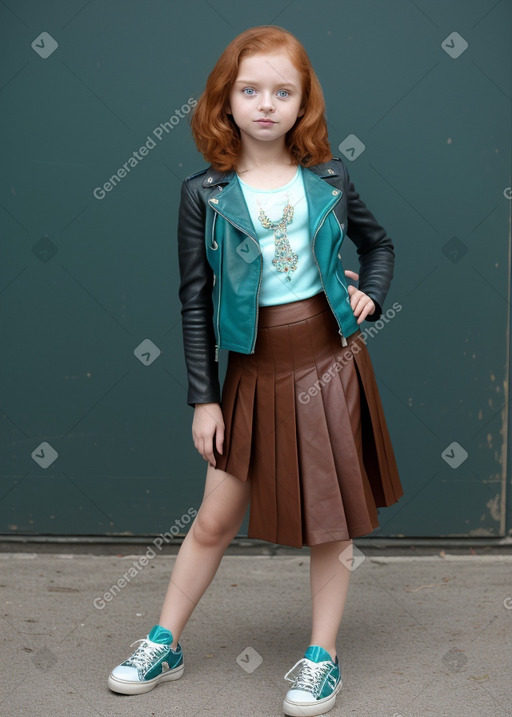 Indian child female with  ginger hair