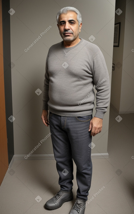 Iraqi middle-aged male with  gray hair