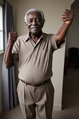 Elderly male with  black hair