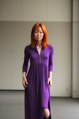 Japanese 45 years female with  ginger hair