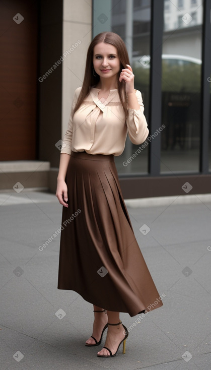 Belarusian adult female with  brown hair