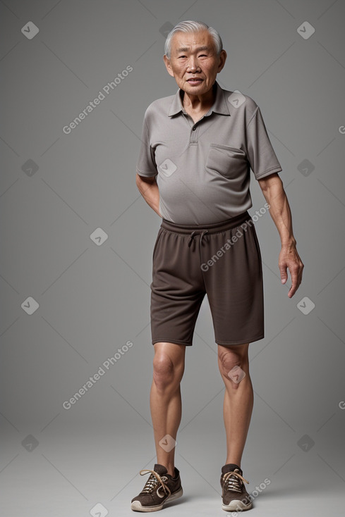 Mongolian elderly male with  gray hair