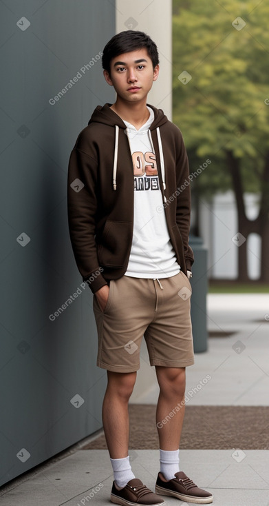 Young adult male with  brown hair