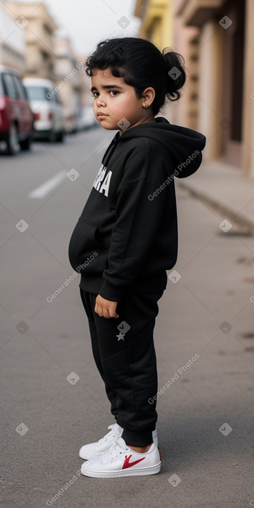 Cuban child girl with  black hair