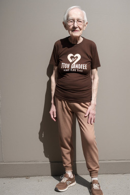 Elderly non-binary with  brown hair