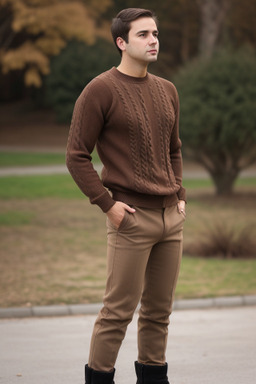 Chilean adult male with  brown hair