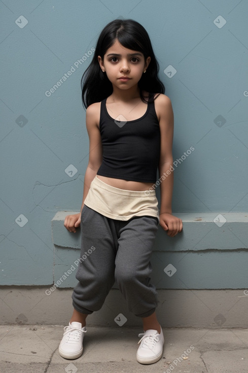 Cuban child girl with  black hair