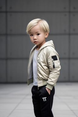 Taiwanese infant boy with  blonde hair