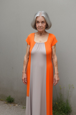 Croatian elderly female with  gray hair