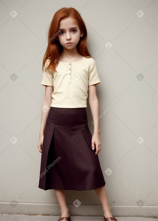 Hispanic child female with  ginger hair