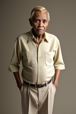 Tanzanian elderly male with  blonde hair