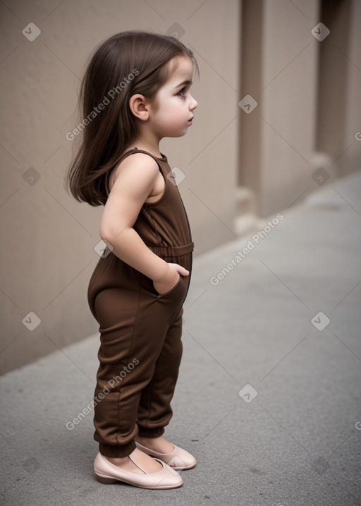 Iranian infant girl with  brown hair