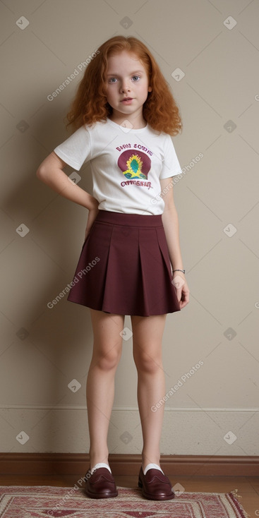 Brazilian child female with  ginger hair