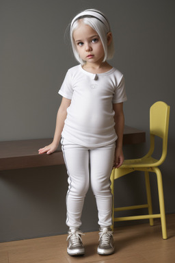 Spanish infant girl with  white hair