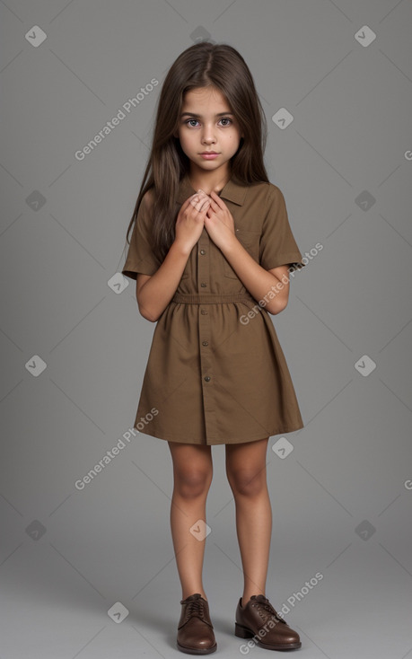 Child female with  brown hair