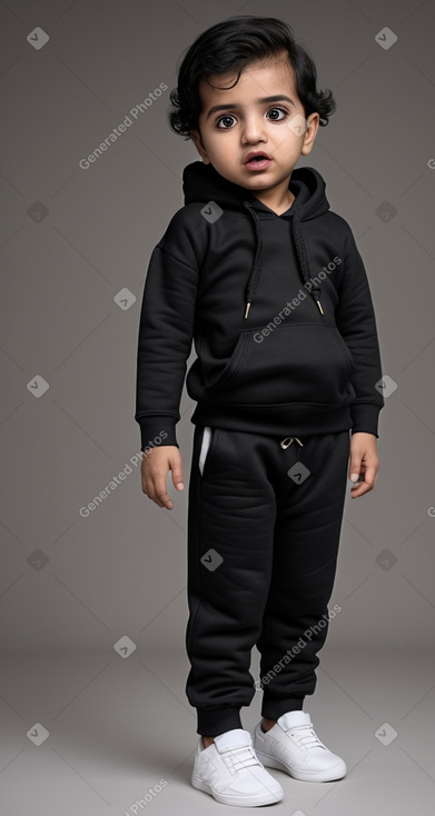 Qatari infant boy with  black hair