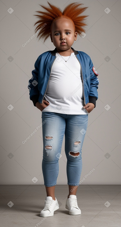 Somali child girl with  ginger hair