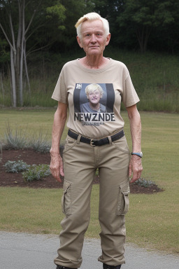 New zealand elderly non-binary with  blonde hair