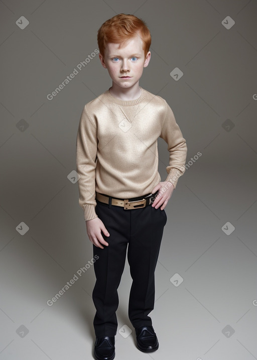 British child boy with  ginger hair