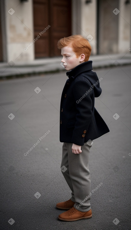 Italian child boy with  ginger hair