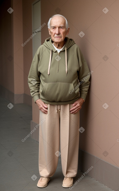 Elderly male with  brown hair