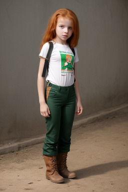 Algerian child girl with  ginger hair