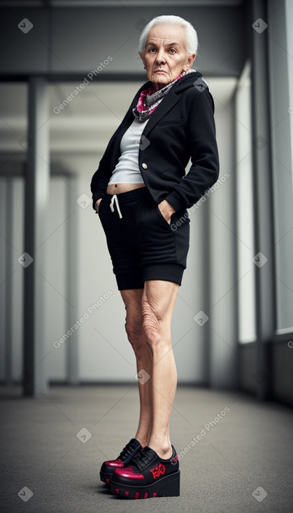 German elderly female with  black hair