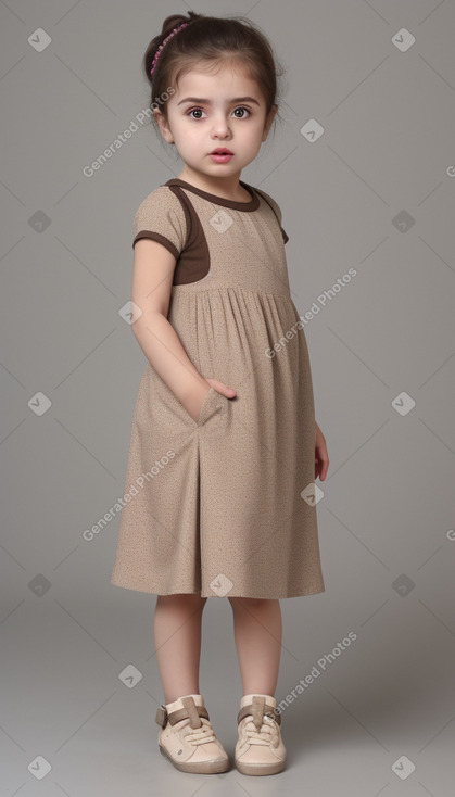 Azerbaijani infant girl with  brown hair