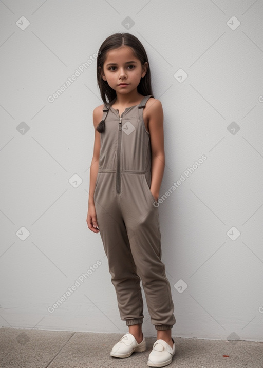 Costa rican child girl with  gray hair