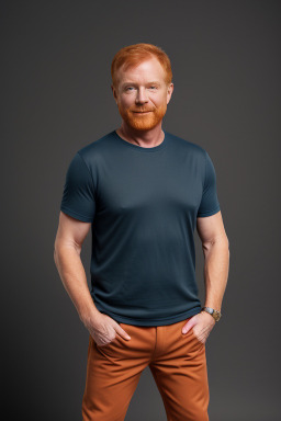 American middle-aged male with  ginger hair