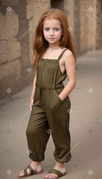 Child girl with  ginger hair