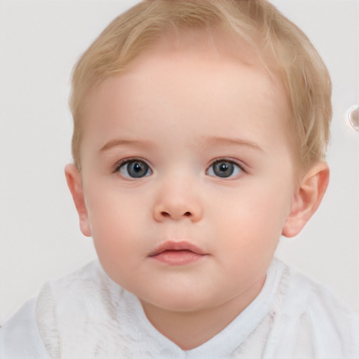 Neutral white child female with short  brown hair and blue eyes