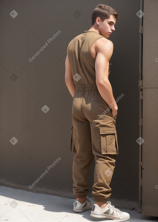 Israeli young adult male with  brown hair