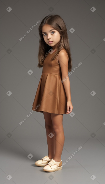 Child girl with  brown hair