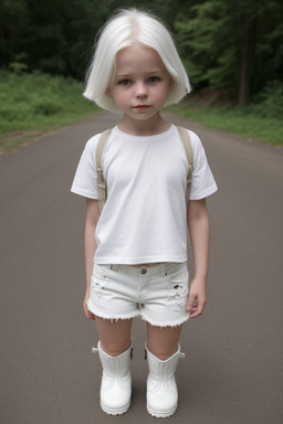 Child female with  white hair