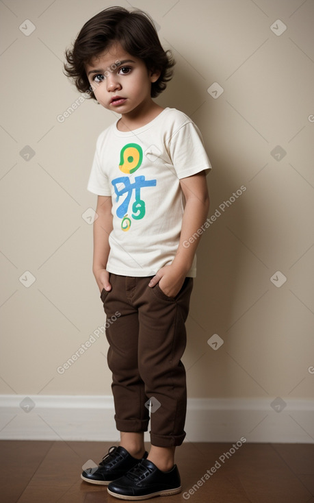 Brazilian infant boy with  brown hair