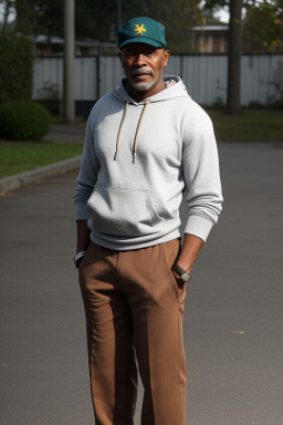 Jamaican middle-aged male with  brown hair