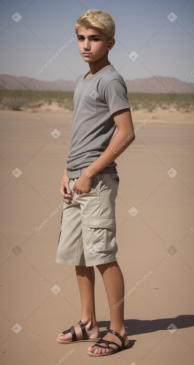 Iraqi teenager boy with  blonde hair