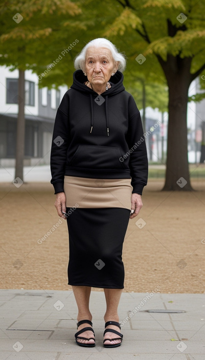 German elderly female with  black hair