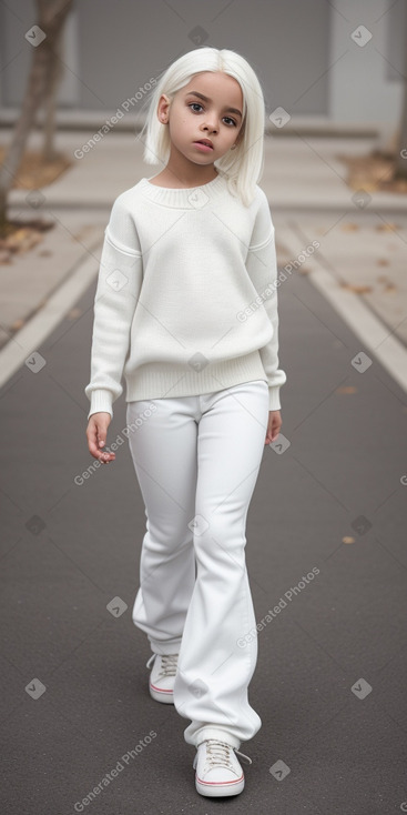 Dominican child girl with  white hair