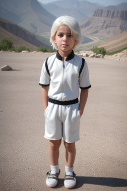 Jordanian child boy with  white hair