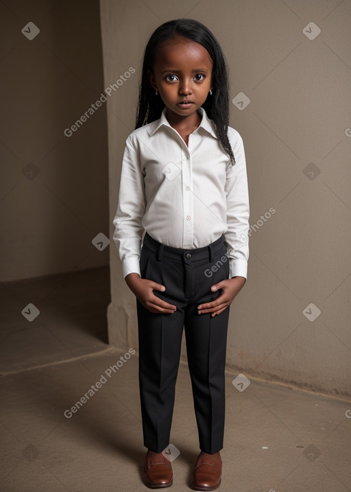 Ethiopian child female with  black hair